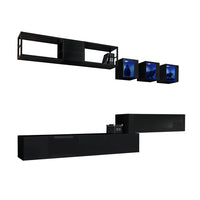 Set di mobili da soggiorno in stile industriale SWITCH M3. Colore nero.