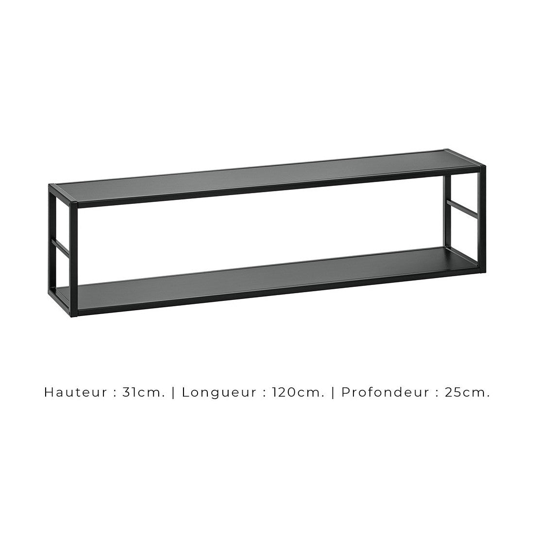 Set di mobili da salotto in stile industriale SWITCH M4. Colore nero.