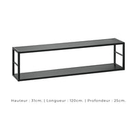 Set di mobili da salotto in stile industriale SWITCH M4. Colore nero.