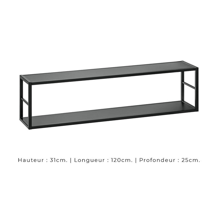 Set di mobili da salotto in stile industriale SWITCH M4. Colore nero.