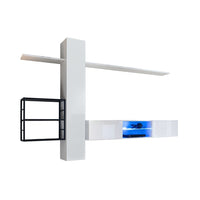 Set di mobili da soggiorno in stile industriale SWITCH M5 – Colore bianco – LED integrati