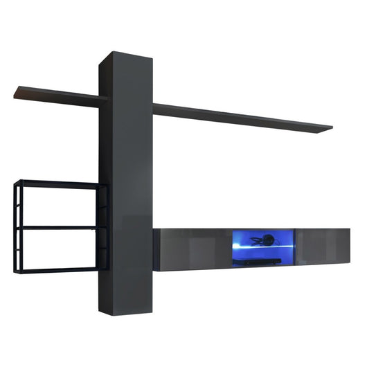 Set di mobili da soggiorno stile industriale SWITCH M5 – Colore grigio – LED integrati