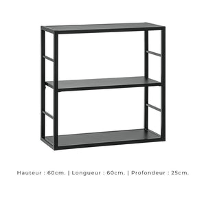 Set di mobili da salotto in stile industriale SWITCH M5. Colore nero.