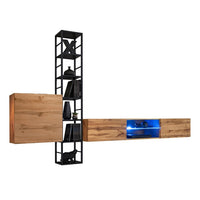 Set di mobili da salotto in stile industriale SWITCH M6. Colore rovere.