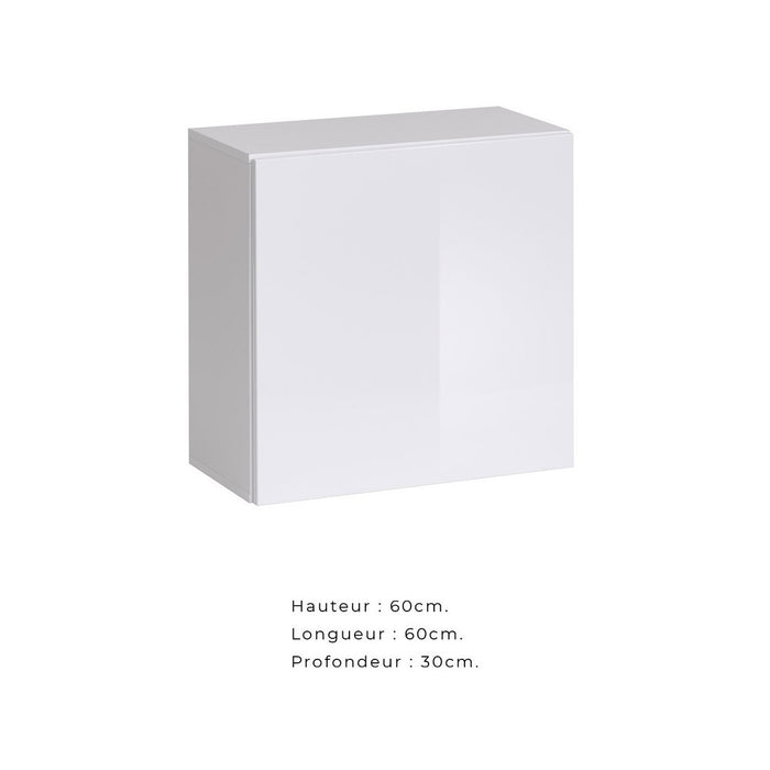 Set di mobili da soggiorno stile industriale SWITCH M6 – Colore grigio – Illuminazione LED integrata