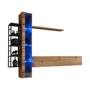 Set di mobili da salotto in stile industriale SWITCH M7. Colore rovere.