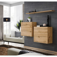 Set di mobili da soggiorno SWITCH SBI design, colore rovere Wotan.