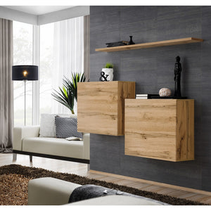 Set di mobili da soggiorno SWITCH SBI design, colore rovere Wotan.