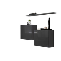 Set di mobili da soggiorno SWITCH SBI design, colore grigio lucido.