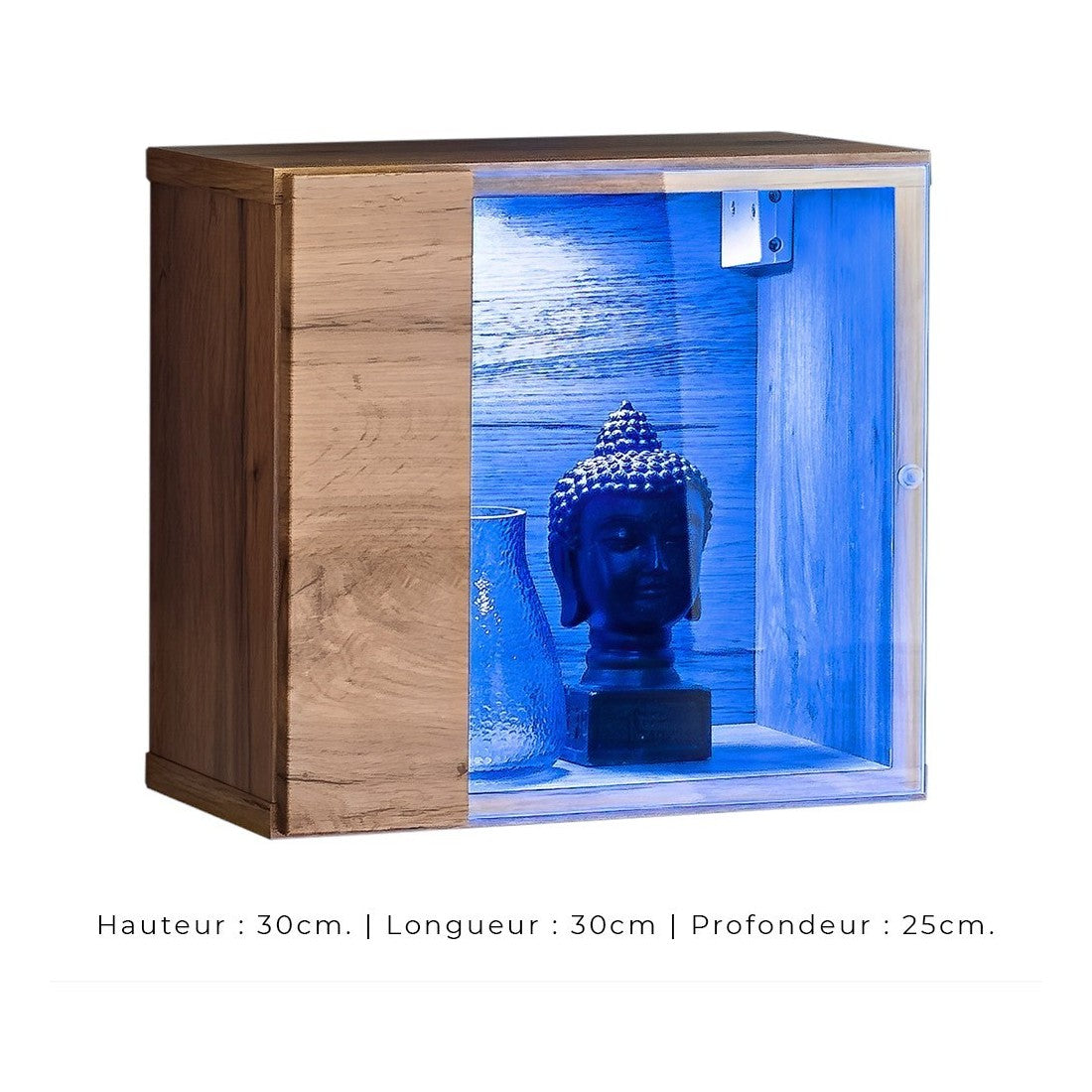 Set mobili da soggiorno SWITCH XXI design – Rovere – LED integrato – Mobile TV sospeso