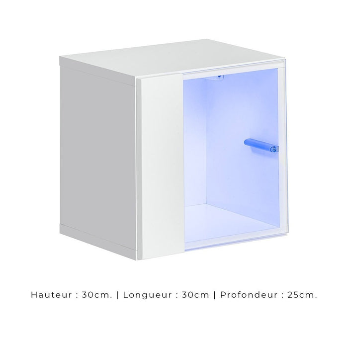 Set di mobili da soggiorno SWITCH XXI – LED – Grigio e Bianco – Composizione murale design