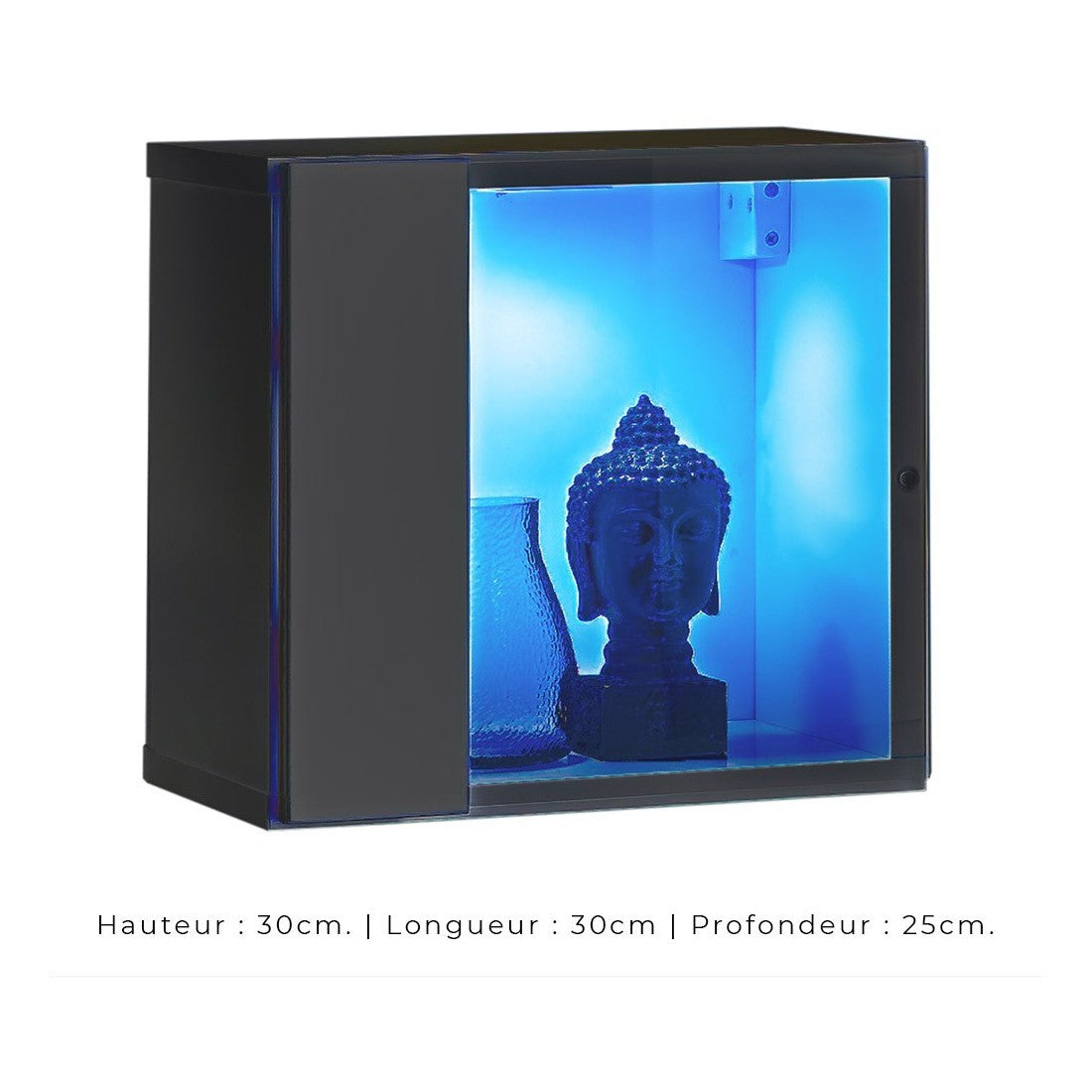 Set di mobili da soggiorno SWITCH XXI – LED – Nero e grigio – Design sospeso