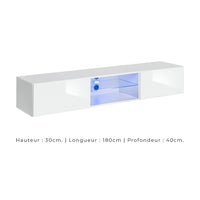 Set di mobili da salotto SWITCH XXII design, colore bianco lucido.