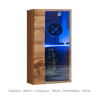 Set di mobili da soggiorno SWITCH XXII design, colore rovere e bianco.