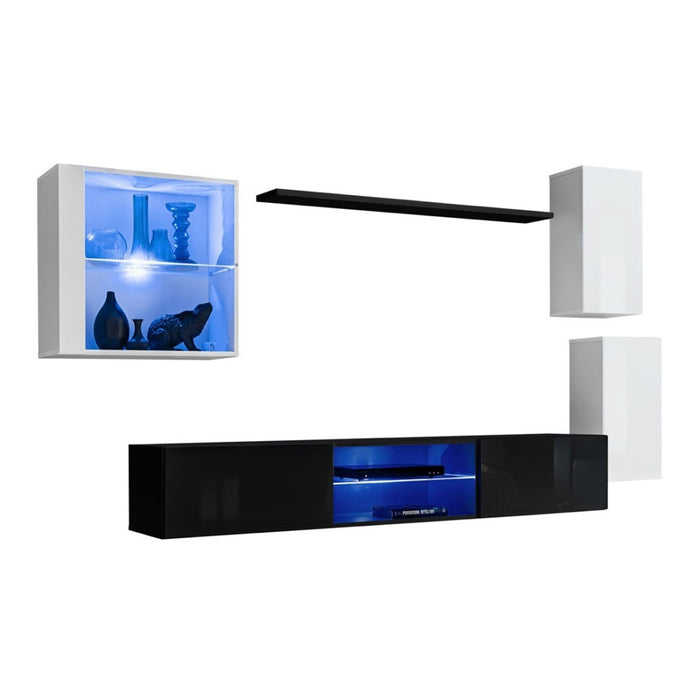 Set di mobili da salotto SWITCH XXIII design, colore bianco e nero