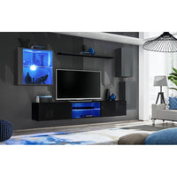 Set di mobili da salotto SWITCH XXIII design, colori grigio e nero