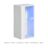 Set di mobili da soggiorno SWITCH XXV – LED – Bianco e Rovere – Composizione murale design