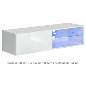 Set di mobili da salotto SWITCH XXV – LED – Grigio e Bianco – Design sospeso