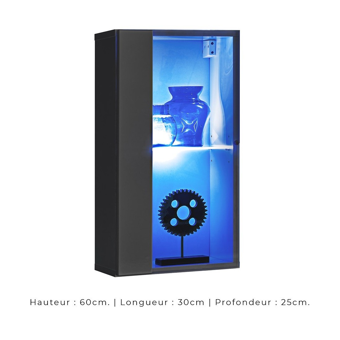 Set di mobili da salotto SWITCH XXV – LED – Grigio e Rovere – Design sospeso