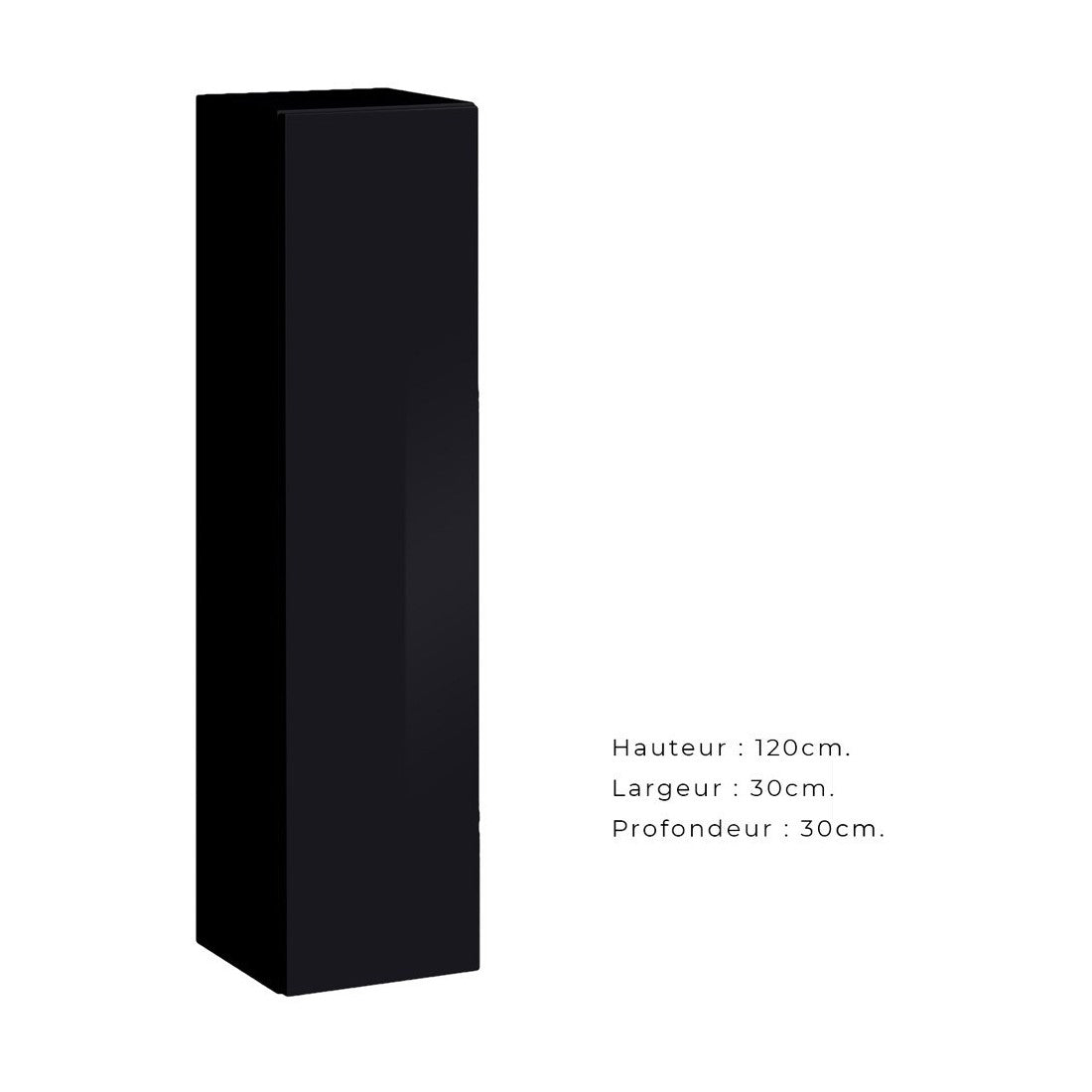 Set di mobili da salotto SWITCH XXVI, design, colore nero lucido.