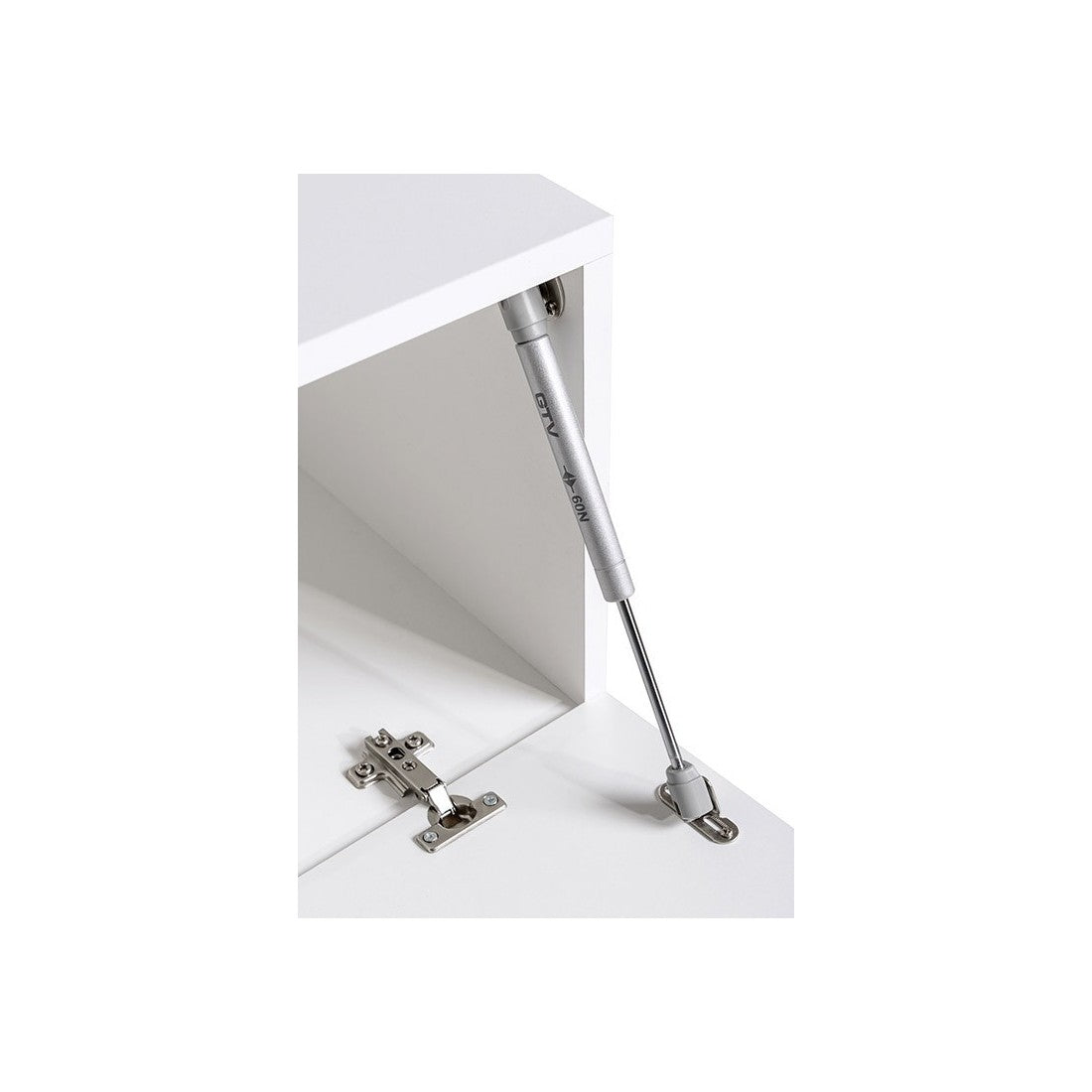 Set di mobili da soggiorno SWITCH XXVI – Grigio e bianco – LED integrati &amp sistema Push to Open