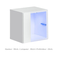 Set di mobili da soggiorno SWITCH XXVI – Grigio e bianco – LED integrati &amp sistema Push to Open