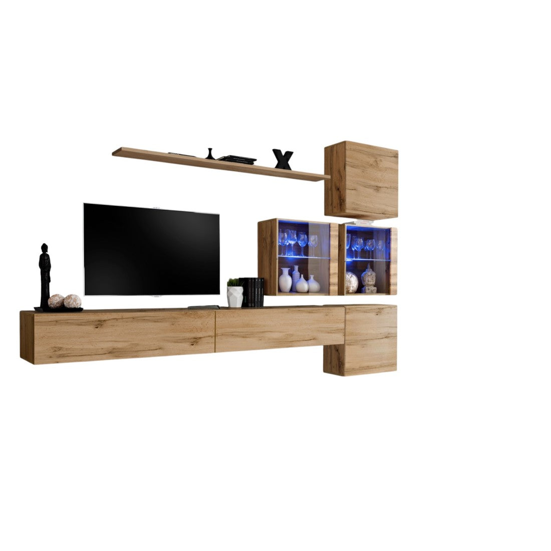 Set di mobili da salotto SWITCH XIX design, colore rovere Wotan.