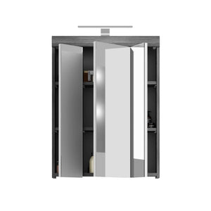 Set bagno SCOTT – Mobile sotto lavabo e armadietto con specchio LED