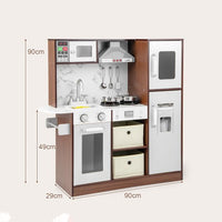 Giocattolo da cucina Luci e suoni attraenti Cappa Forno a microonde Macchina per il ghiaccio Lavagna Porta asciugamani per bambini dai 3 anni in su Caffè 20_0008376