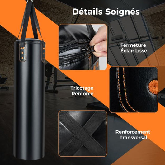 Sacco da boxe 16kg Guanti 4 in 1 e 2 Set sacco da boxe sospeso con fascia a mano Catene pendenti con doppia cucitura 20_0009190