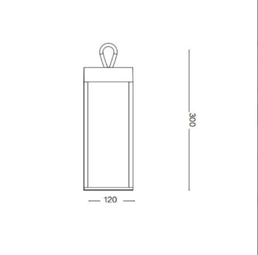 ENYA, Lanterna Ricaricabile da Esterni, Ideal Lux