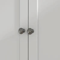 Credenza da cucina, con 6 ante, 2 cassetti, piano di lavoro e ripiani regolabili, 100x40x180cm, Bianco