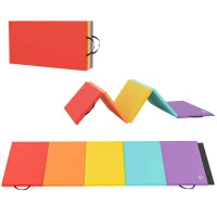 Tappetino Fitness per Palestra e Casa, 5 Pannelli Pieghevoli, 195x76x3cm