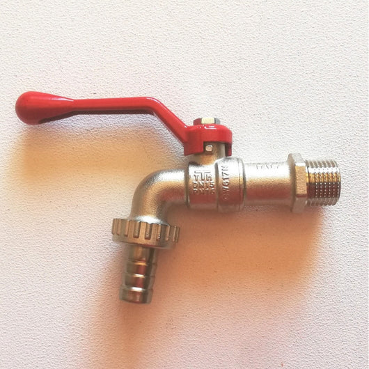 Eolo rubinetto sfera giardino 1/2 leva rossa con portagomma