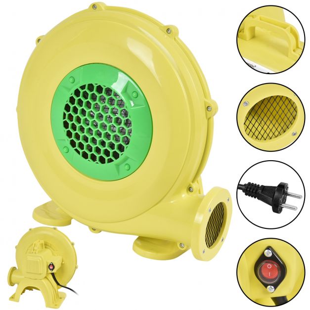 Elettroventilatore per castello gonfiabile barbecue piscina con motore 450 w 220-240v 50hz giallo 20_0006445