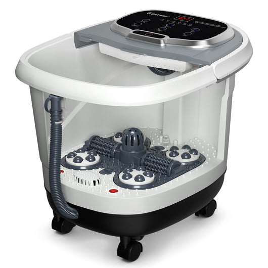 Massaggiatore elettrico per piedi, Massaggiatore portatile multifunzione con rulli, Grigio-Massaggiatori