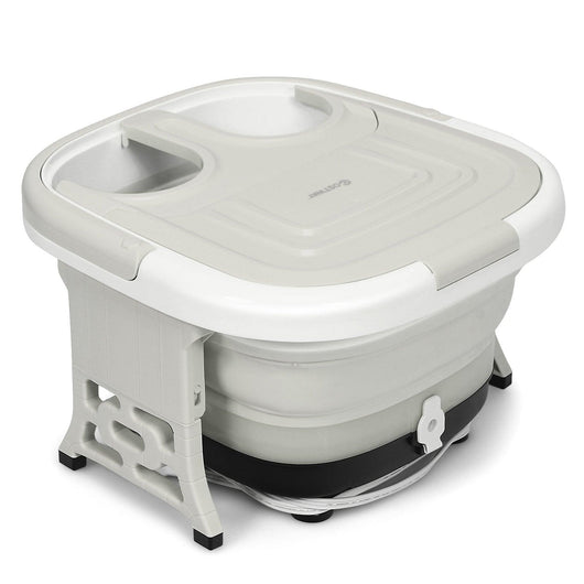 Pediluvio talasso-balneoterapico con telecomando vasca pieghevole luce infrarossa con massaggio con bolle e vibrazione grigio 20_0000154