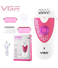 Epilatore Depilatore 2in1 Rasoio Professionale Elettrico Senza Fili Trimmer V722         