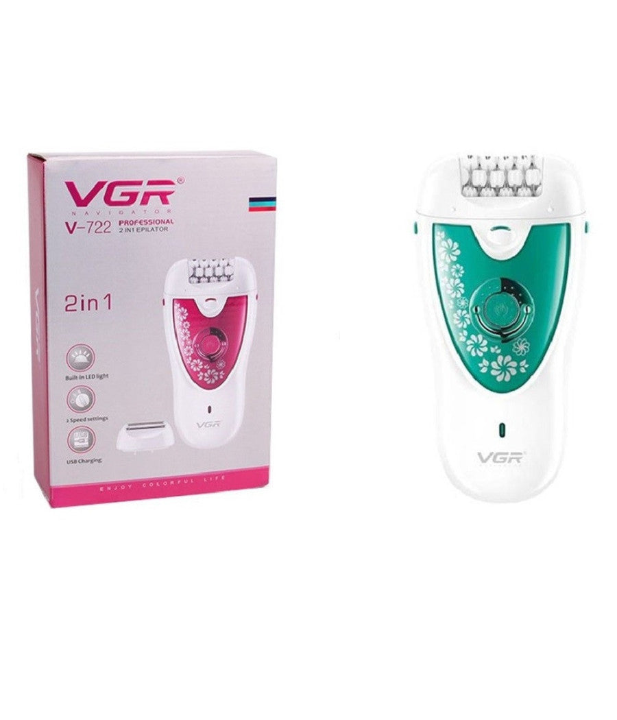 Epilatore Depilatore 2in1 Rasoio Professionale Elettrico Senza Fili Trimmer V722         