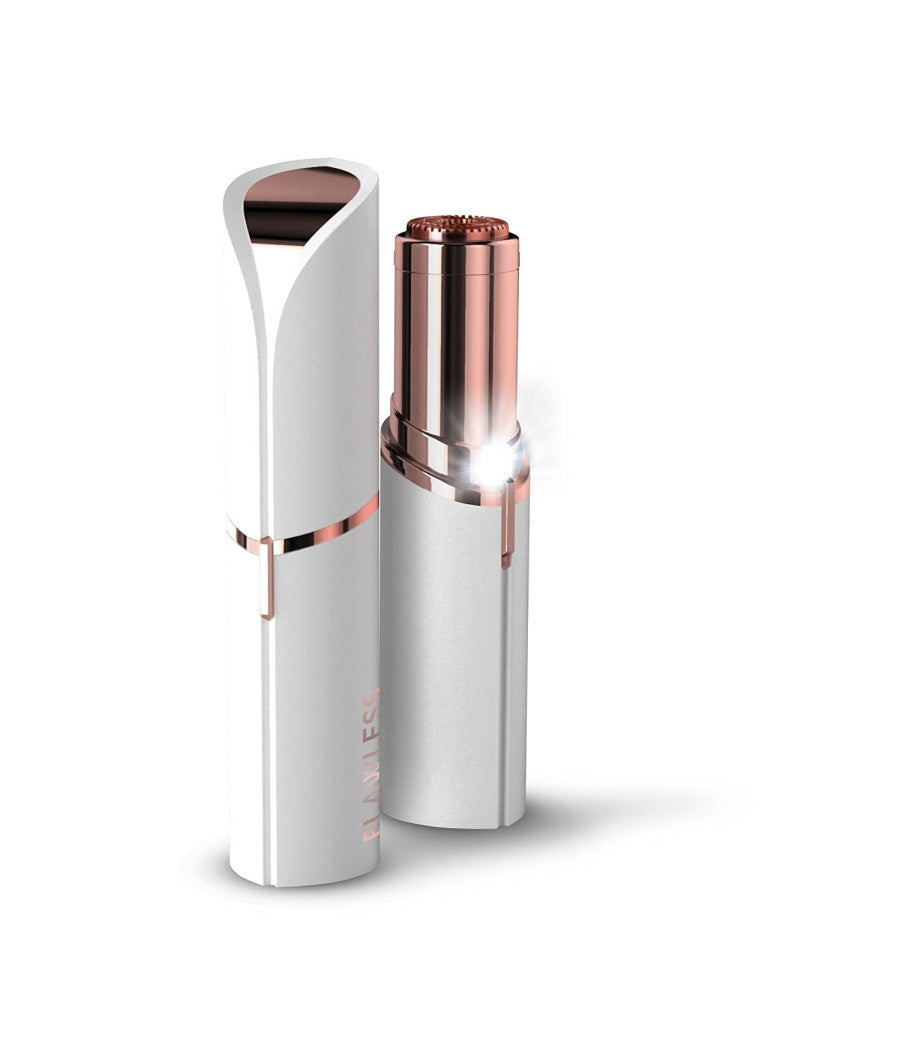 Epilatore Depilatore Rasoio Donna A Forma Di Rossetto A Batteria Con Luce Led         