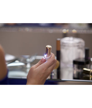 Epilatore Depilatore Rasoio Donna A Forma Di Rossetto A Batteria Con Luce Led         