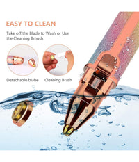 Epilatore Donna Ricaricabile 2in1 Per Viso E Sopracciglie Rasoio Elettrico Luce         