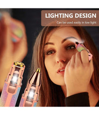 Epilatore Donna Ricaricabile 2in1 Per Viso E Sopracciglie Rasoio Elettrico Luce         