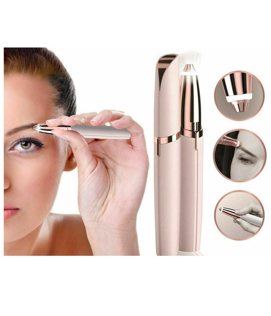 Epilatore Sopracciglia Penna Depilatore Rasoio Donna Elimina Peli Viso Baffetto         