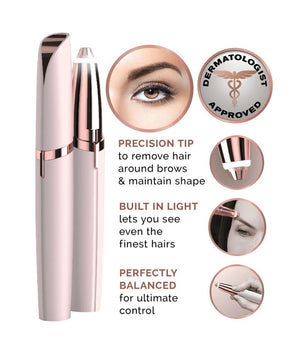 Epilatore Sopracciglia Penna Depilatore Rasoio Donna Elimina Peli Viso Baffetto         