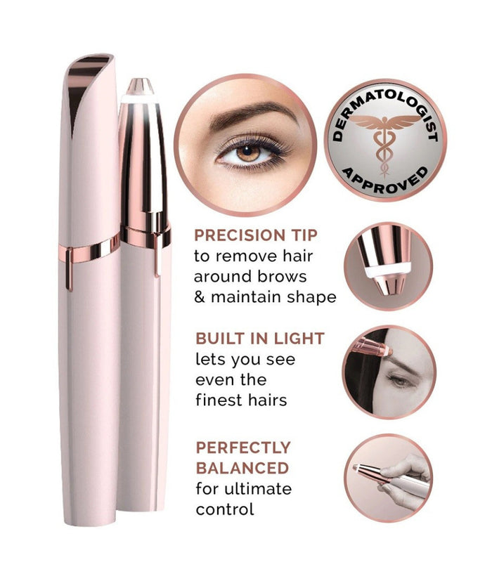 Epilatore Sopracciglia Penna Depilatore Rasoio Donna Elimina Peli Viso Baffetto         