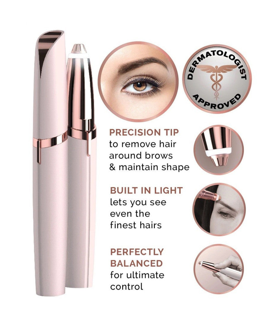 Epilatore Sopracciglia Penna Depilatore Rasoio Donna Elimina Peli Viso Baffetto         