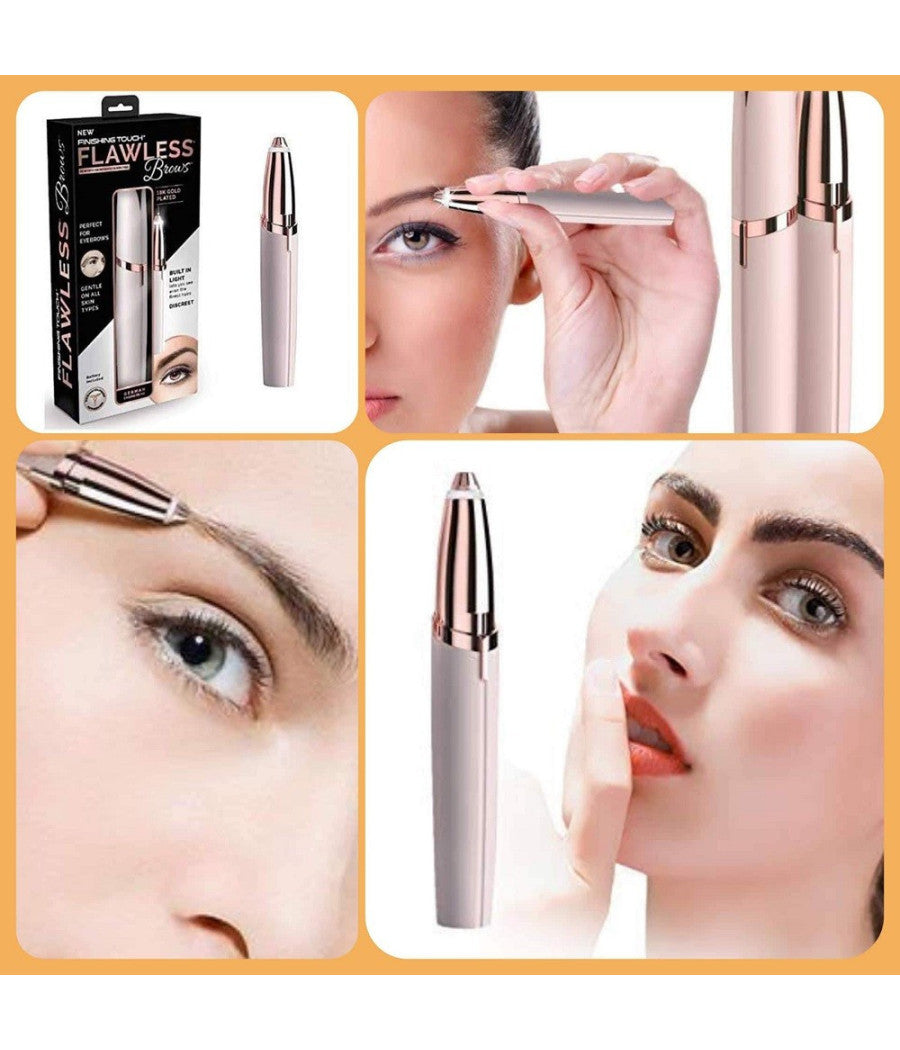 Epilatore Sopracciglia Penna Depilatore Rasoio Donna Elimina Peli Viso Baffetto         