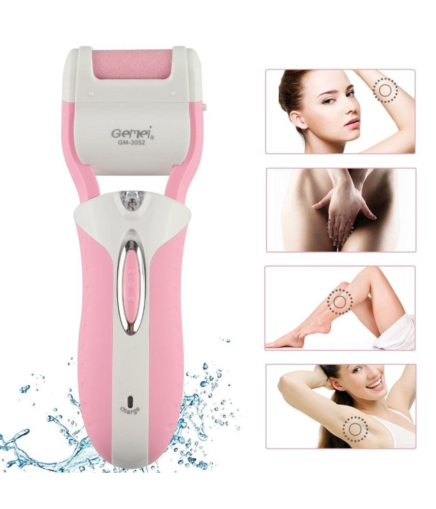 Epilatore Rasoio Elettrico Ricaricabile 3in1 Donna Corpo Pedicure Lima Gm-3052         