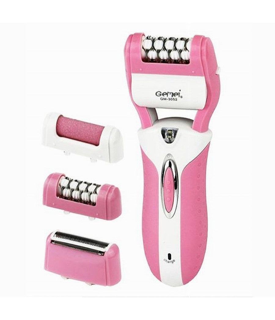 Epilatore Rasoio Elettrico Ricaricabile 3in1 Donna Corpo Pedicure Lima Gm-3052         